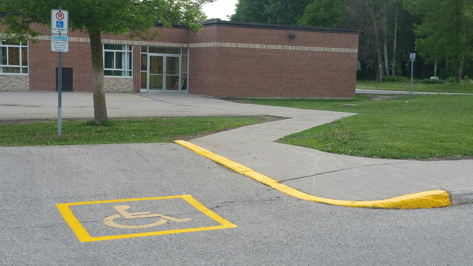 painted barrier free space