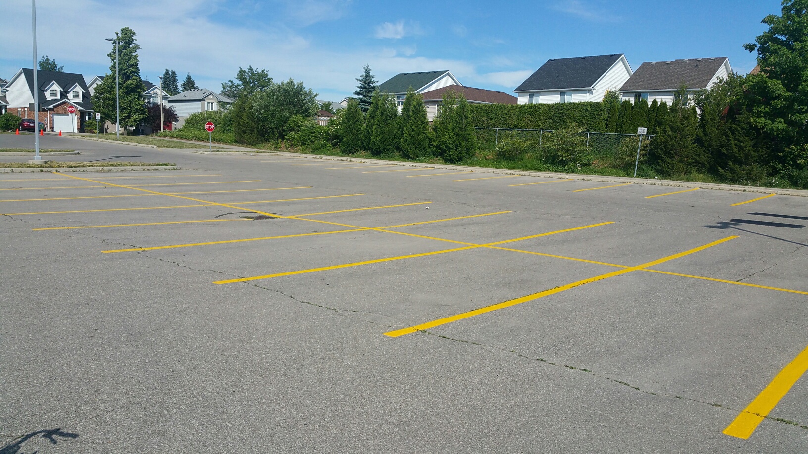 painted parking lot