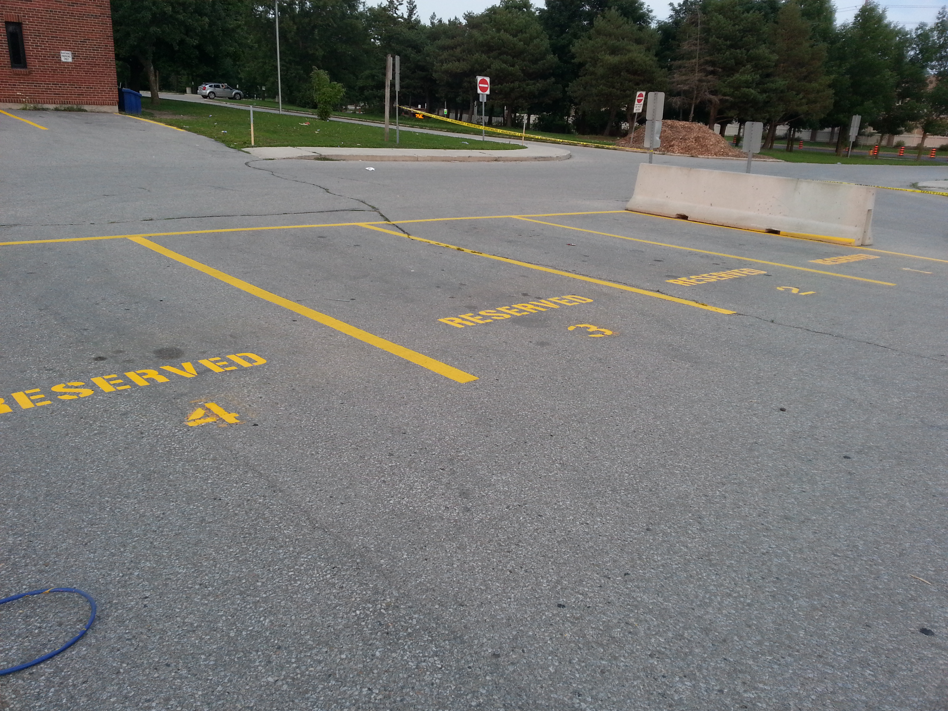 reserved parking spaces
