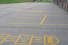 playground panting with lines