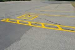parking lot with barrier free space